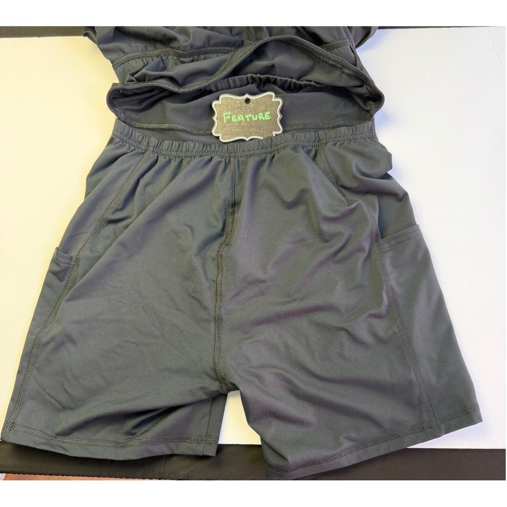 Columbia Womens Black Active Dress Medium NEW Shelf Bra Pockets Shorts Utility - Picture 4 of 12